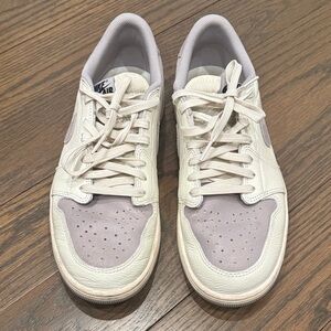 Nike Air Jordan Cream and Light Gray Sneakers